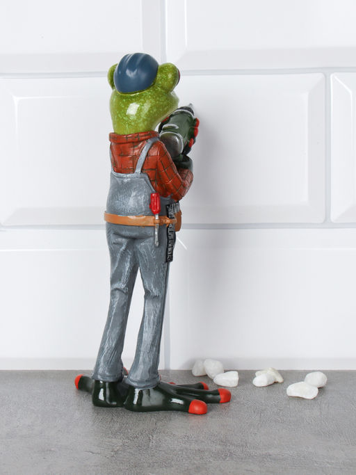 Статуэтка Лягушка строитель 16,5 см / YX39015 /уп 24/ - Галеонтрейд фото 3