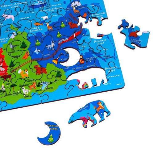 Фигурный пазл Любимая Россия - Лесная мастерская фото 3