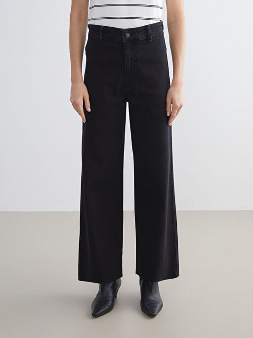 Wideleg Kad?n Jean Pantolon