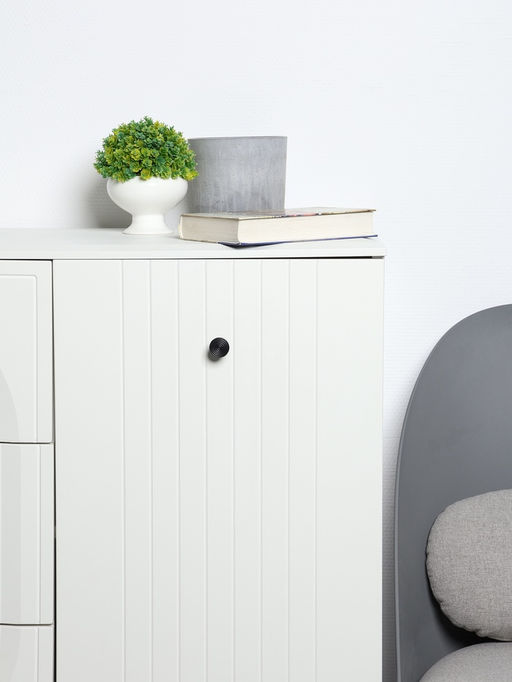 Цена за 2 шт. Ручка-кнопка CAPPIO «Лабиринт», цинк, цвет чёрный