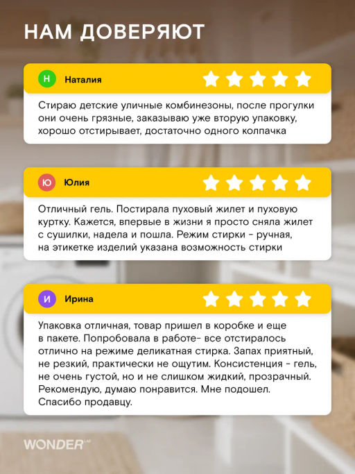 WONDER LAB Экогель для стирки спортивной одежды (белые цветы и груша) 1 л  фото 8