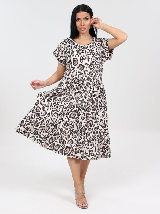 761 ЖЕНСКОЕ ПЛАТЬЕ (Бежевый) - А-дина фото 3