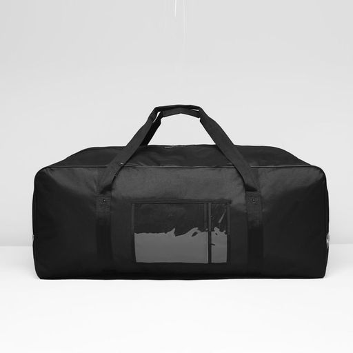 Сумка дорожная на молнии, 2 наружных кармана, чёрная