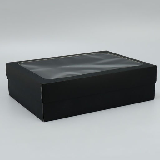 Коробка подарочная, упаковка, «Чёрная», 32×24×9 см