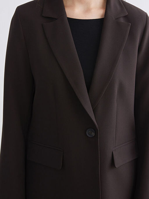 Krep Kad?n Blazer Ceket