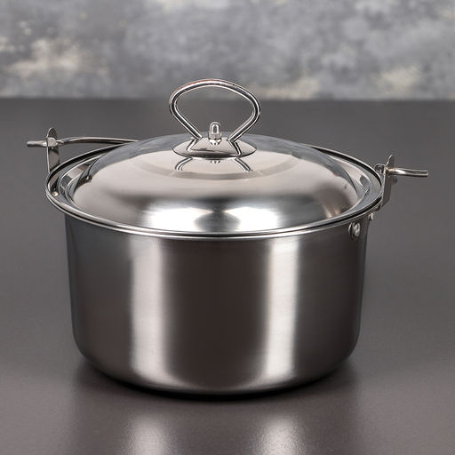 Котелок «Походный», 2.5 л, d=20 см, нержавеющая сталь, серебристый