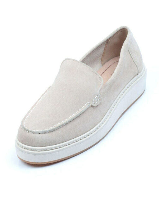 03-5060-5 BEIGE Лоферы женские (натуральная замша)