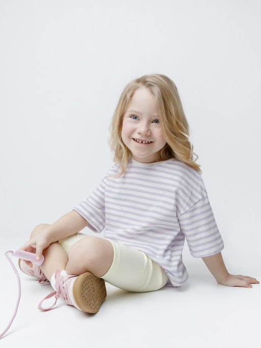 КР 302940-1/сиреневая полоска к677 фуфайка (футболка) для дев - Crockid фото 5