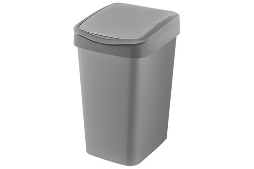 Ведро для мусора с подвижной крышкой 20 л 30*23,5*43 см Тандем сер.металлик/серый (842158) - Elan gallery фото 4