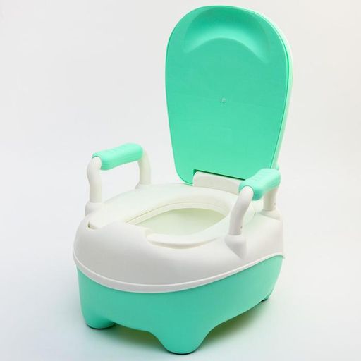 Горшок детский Бегемотик, цвет белый/зеленый - Simaland фото 2