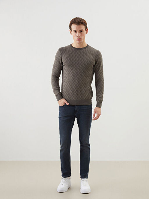 Bisiklet Yaka Erkek Triko Kazak