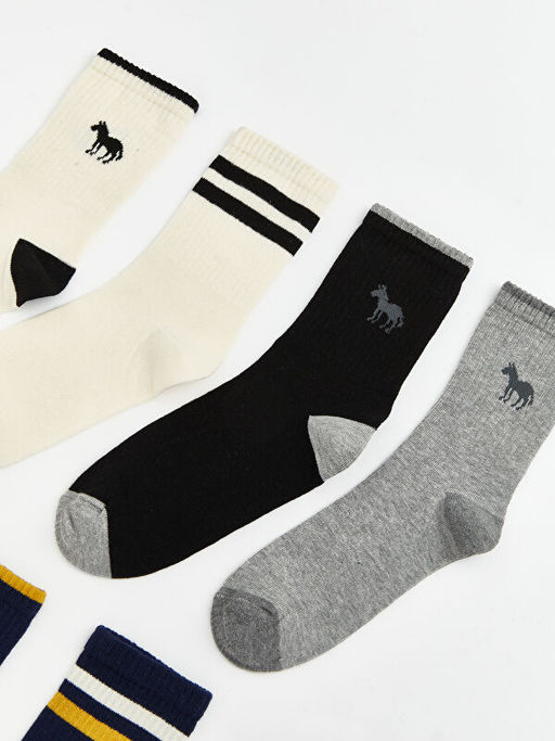 Desenli Erkek ?ocuk Soket ?orap 7li