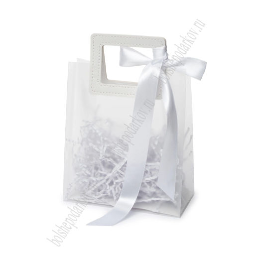 Пакет подарочный 16*18,6*8 см (12 шт) SF-8122, белый - Больше подарков фото 2