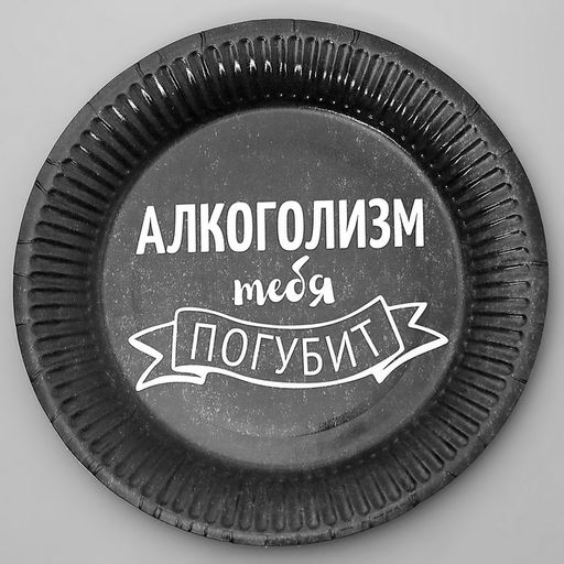 Тарелка одноразовая бумажная «Оскорбления», набор 6 шт., МИКС