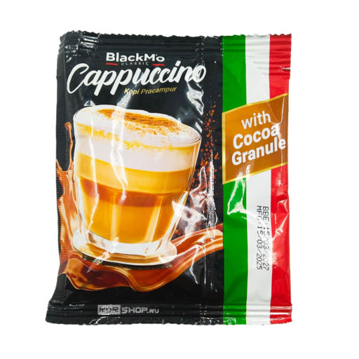 Кофейный напиток Капучино растворимый БлэкМо/BlackMo, Малайзия, 25,5 г
