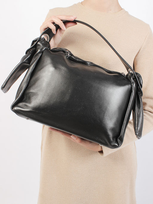 LACCOMA сумка C0993H-черный натуральная кожа полиэстер фото 7