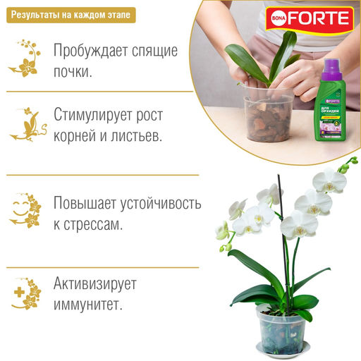 Компл. орг.-мин. удобр. "Bona Forte Здоровье" Для орхидей фл.285мл