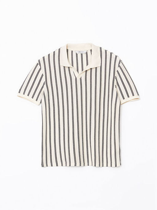 Polo Yaka K?sa Kollu ?izgili Erkek Ti??rt