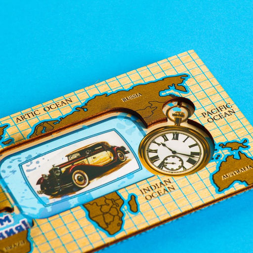 Конверт для денег с деревянным элементом С Днем Рождения! авто - Дарим красиво фото 4