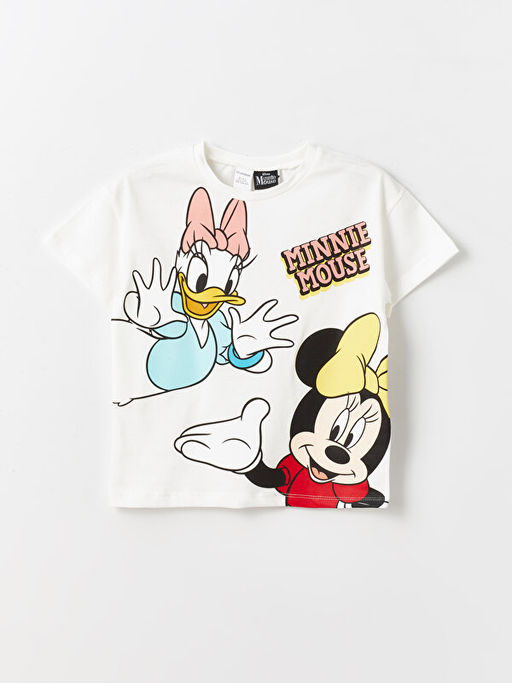 Bisiklet Yaka Minnie Mouse Bask?l? K?z Bebek Ti??rt ve ?ort 2li Tak?m - Waikiki фото 2