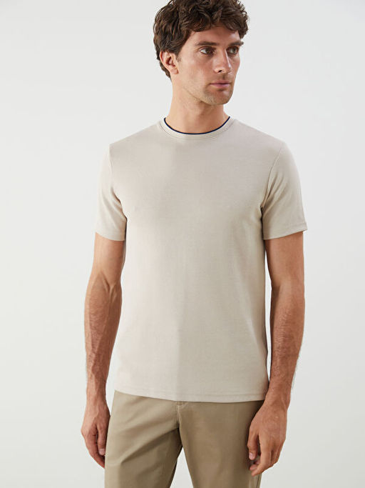 Bisiklet Yaka Erkek Penye Dokulu Ti??rt