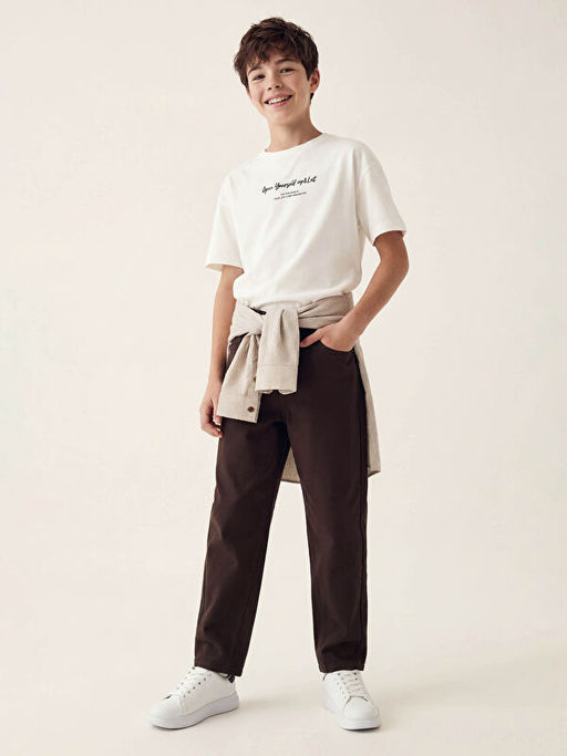 Брюки для мальчика Regular Fit из габардина