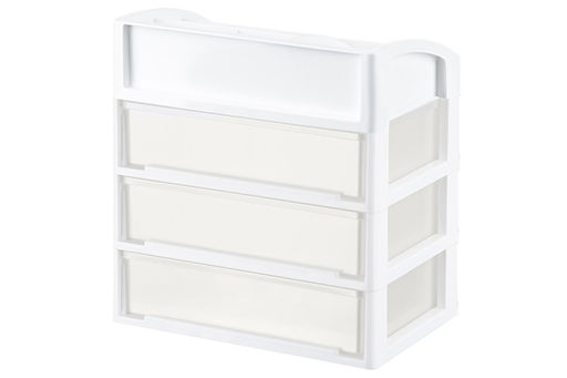 Органайзер для косметики 3 ящика 25,8*17,8*26,7 см белый/перламутр (модель 330306) - Elan gallery фото 6