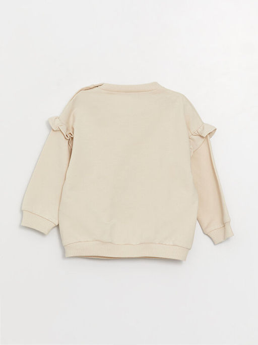 Bisiklet Yaka Uzun Kollu K?z Bebek Sweatshirt ve E?ofman Alt 2li Tak?m - Waikiki фото 3