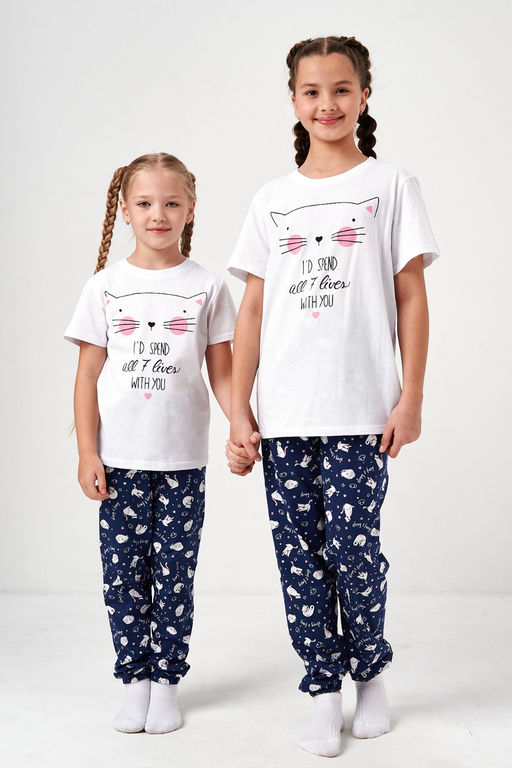 Пижама Кисонька короткий рукав с брюками детская