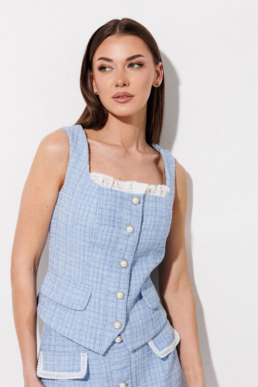 Жилет VN Fashion 1104 голубой