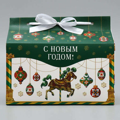 Цена за 5 шт. Коробка подарочная для сладостей «С Новым годом!», 10×18×14 см