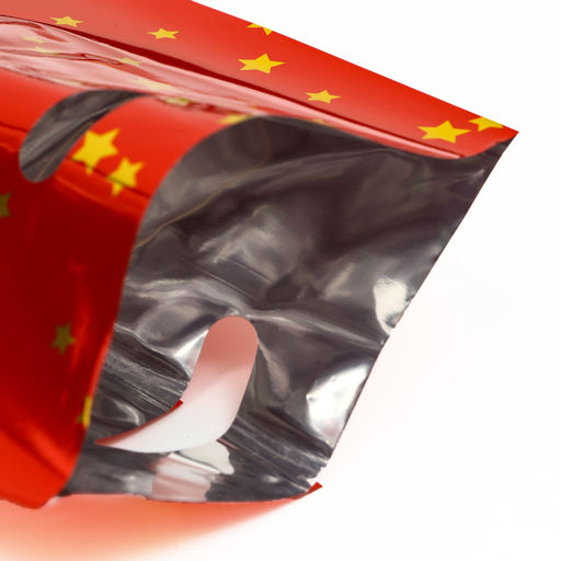 Набор подарочных пакетов, металлизированный, "Звездочки" красный 17х25 см , 20 микрон 10шт набор