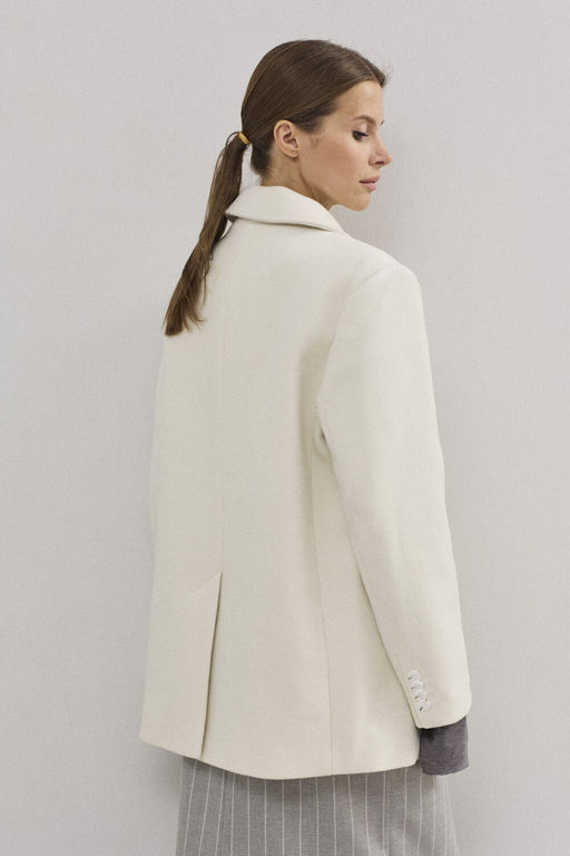 Пальто DAVA 7005 молочный фото 4