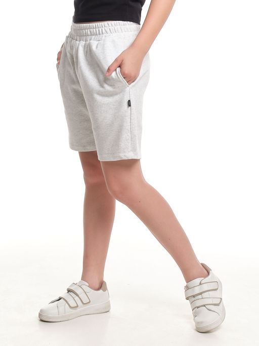 Шорты для спорта для девочки 22-7678 св.серый меланж - Mini maxi фото 6
