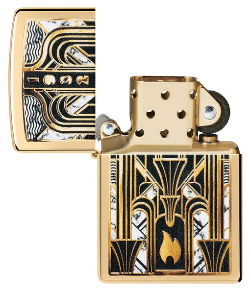 Зажигалка ZIPPO Пламя в стиле ар-деко | Art Deco Flame 46585  фото 4