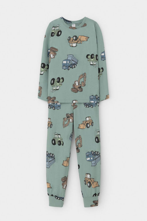 Crockid _ К 1561/холодная мята,тракторы пижама д/дет яс  фото 2