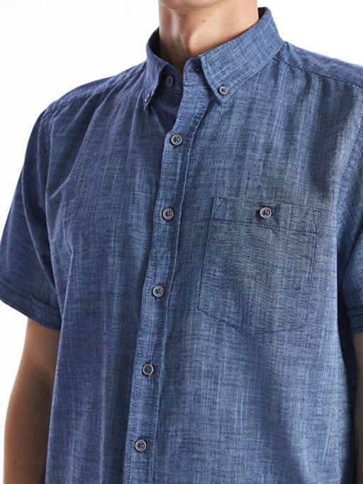 Regular Fit Keten Kar???ml? Erkek G?mlek