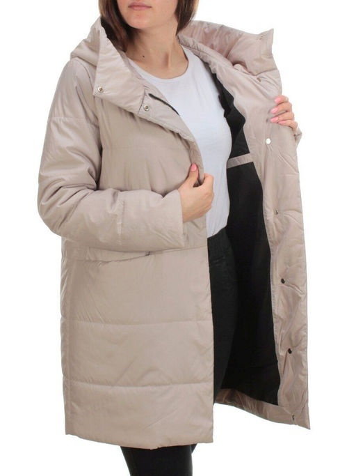 22225 BEIGE Куртка демисезонная женская (100 гр. синтепон) - Фабричный китай фото 6