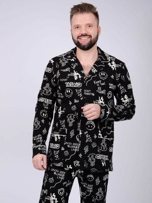 Пижама "Премиум" чёрный, трикотаж