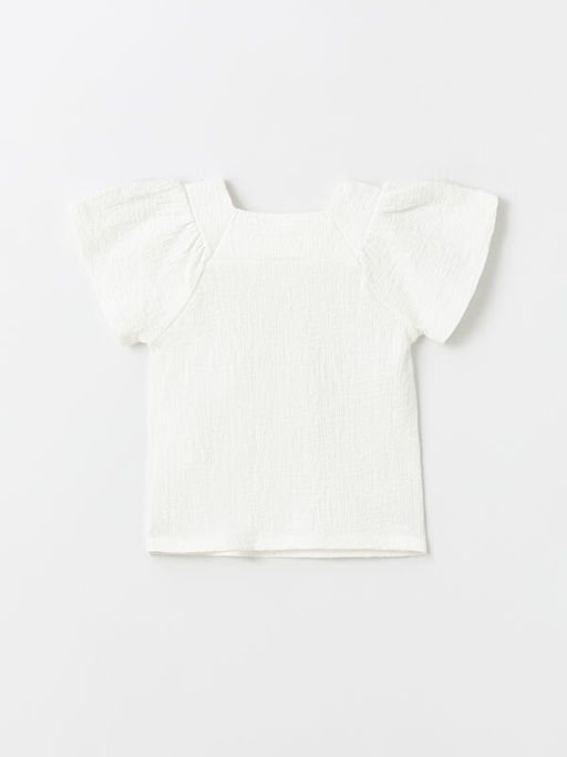 Bisiklet Yaka K?sa Kollu Basic K?z Bebek Ti??rt - Waikiki фото 2