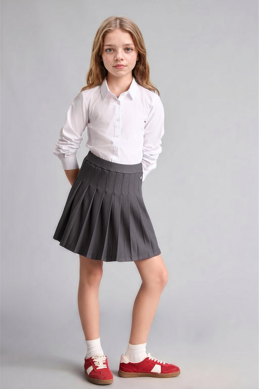 Pileli Mini Etek K_z _ocuk