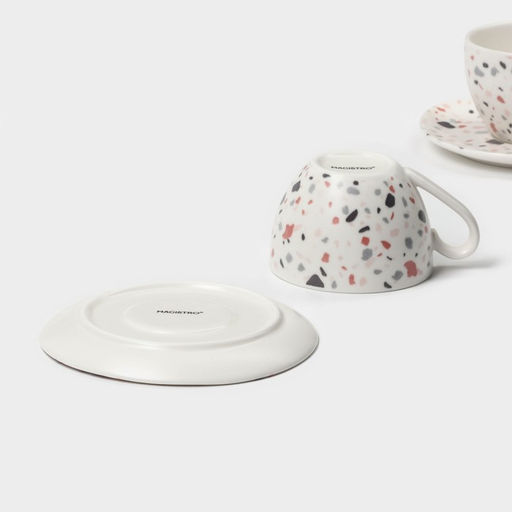 Набор чайный фарфоровый Magistro Terazzo, 4 предмета: 2 чашки 150 мл, 2 блюдца d=12,5 см фото 8