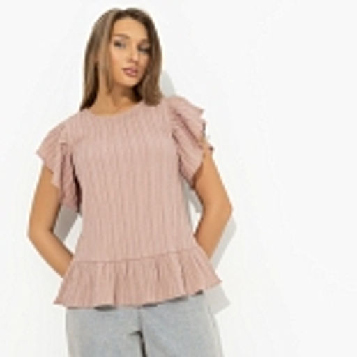 Блуза из жатой ткани, Потому что нужно! (коричневая) - Charutti фото 14