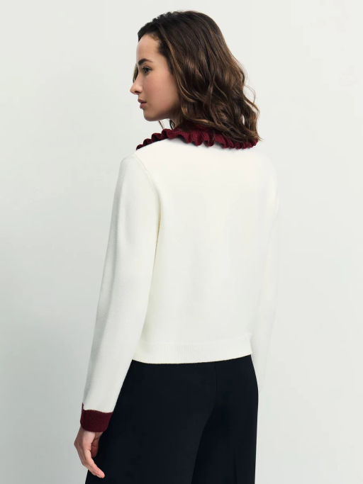 Кардиган с воротником и декоративными пуговицами / Zarina фото 5