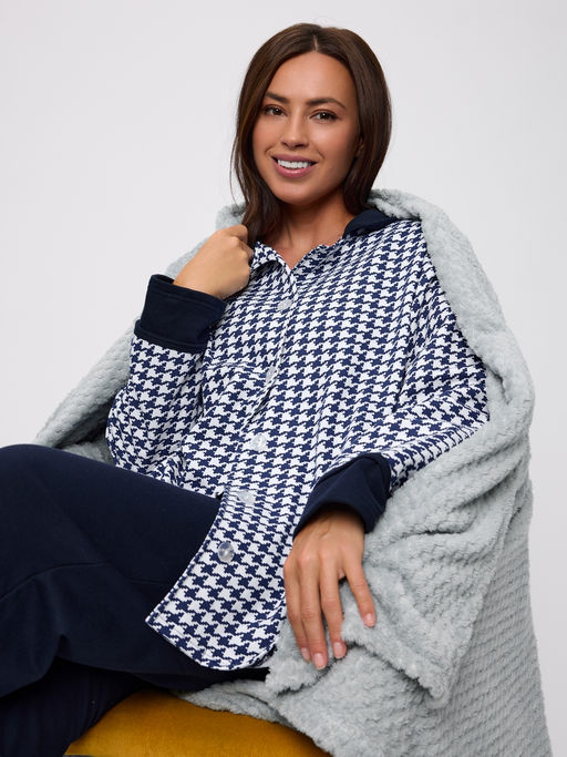 Пижама женская из футера Салли синий - Амадэль фото 31