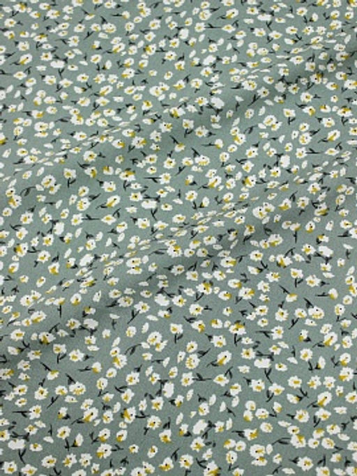 Штапель Ядвига цв.серо-мятная дымка, ш.1.45м, вискоза-100%, 90гр/м.кв - Купава фото 7