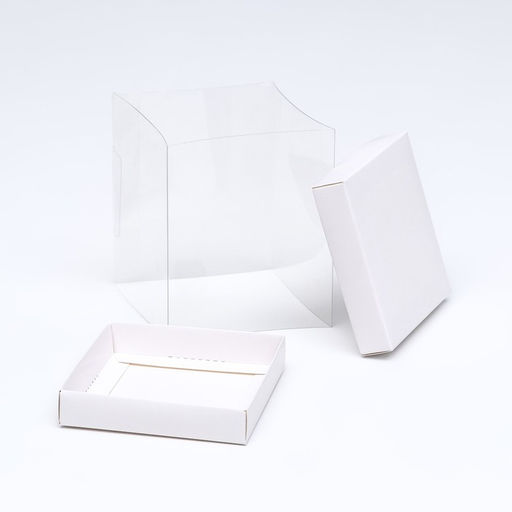 Цена за 10 шт. Коробка с PVC Мини 10?10?12 см Белый - UPAK LAND фото 4