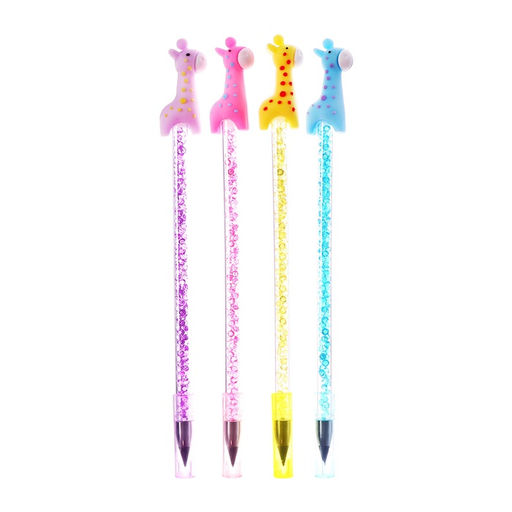 Цена за 12 шт. Карандаш чернографитный НВ, вечный Жираф, МИКС - Calligrata фото 2