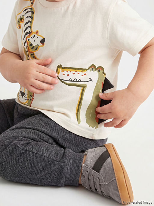 Bisiklet Yaka Erkek Bebek Ti??rt ve Pantolon