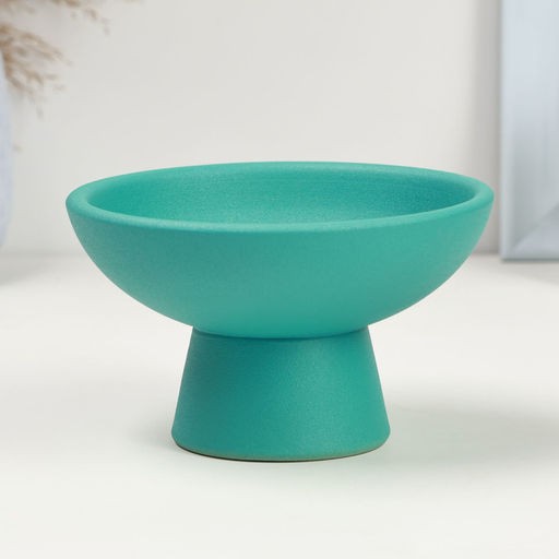 Кашпо для цветов Кристофер, d=13 см, h=8 см, керамика, бирюзовое - Take it easy фото 2